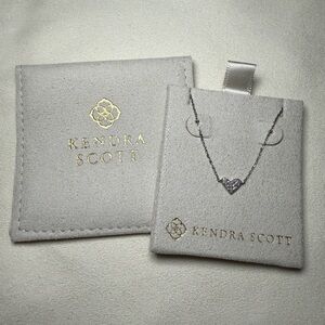 Kendra Scott 14k White Gold Pendant Necklace in White Diamonds
